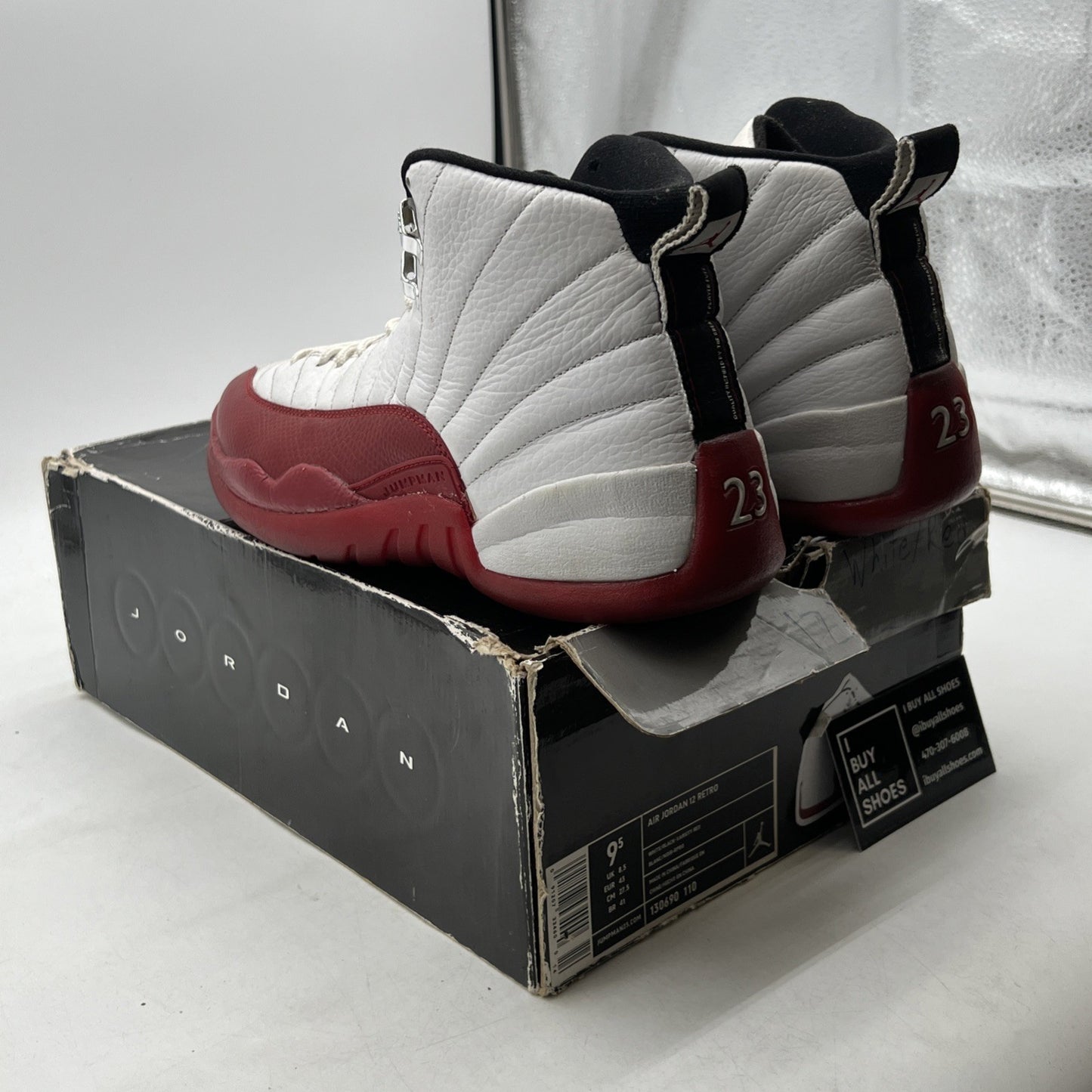 Size 9.5 - Air Jordan 12 Retro 2009 Cherry (130690-110)