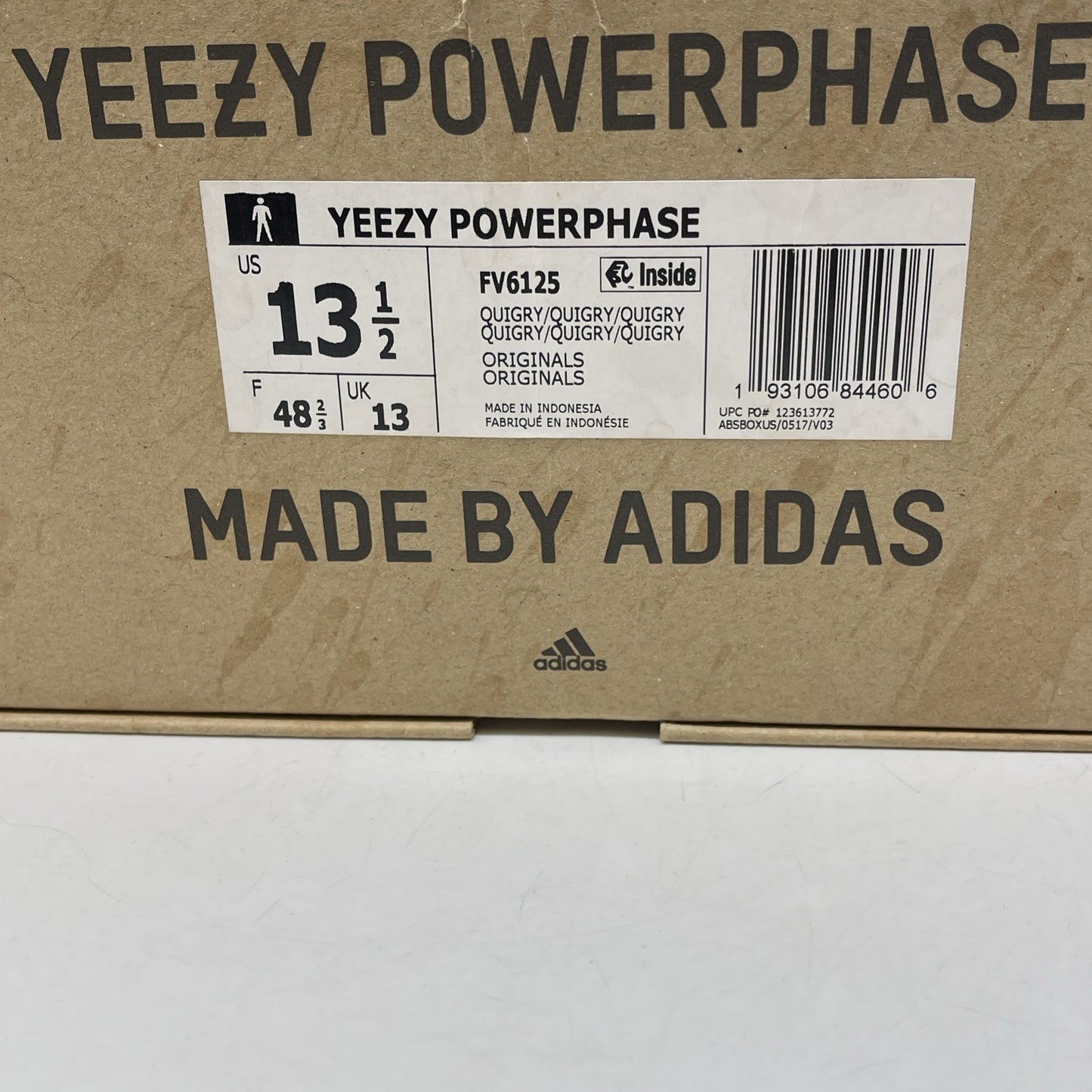 Size 13.5 - adidas Yeezy PowerPhase Quiet Grey Suede (FV6125)