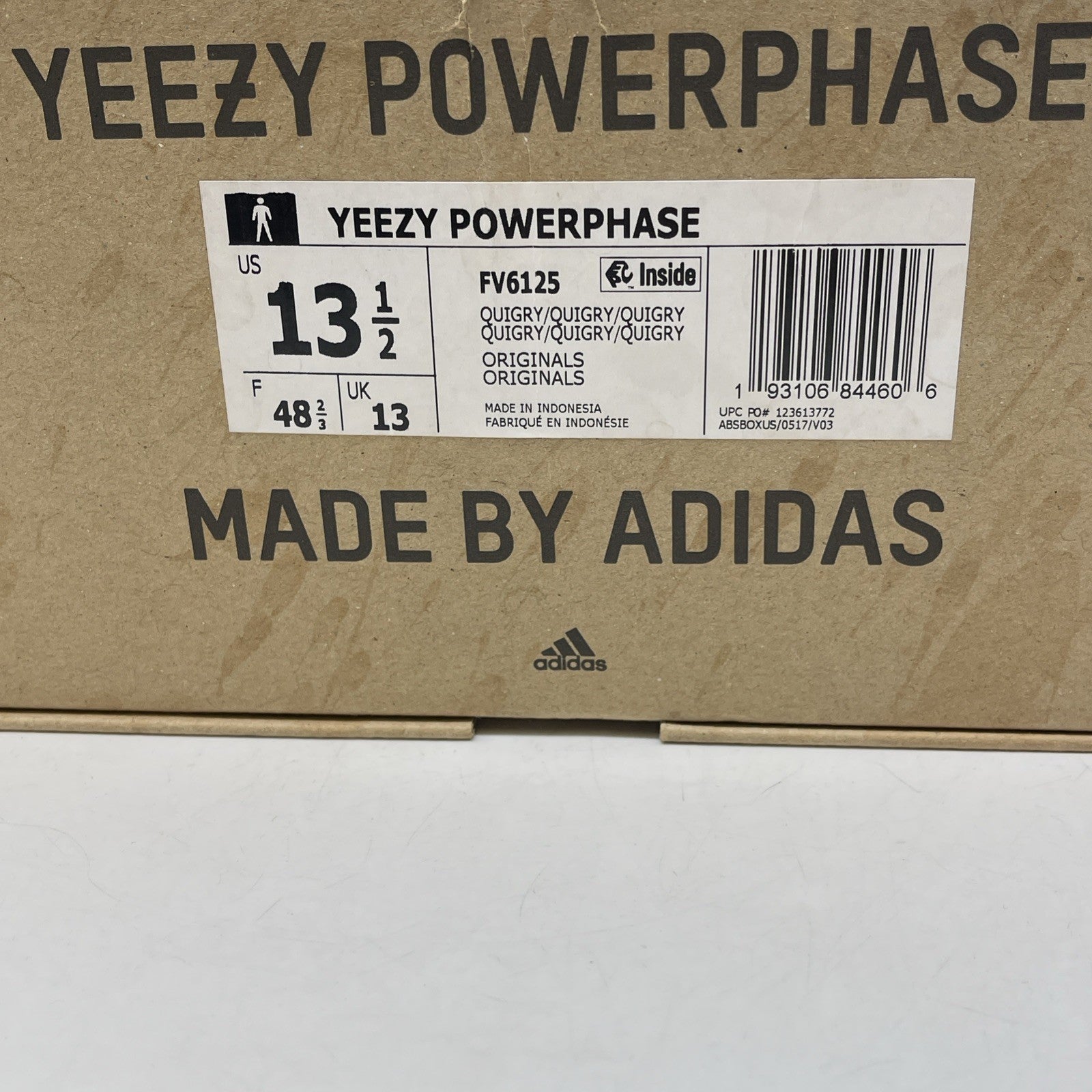 Size 13.5 - adidas Yeezy PowerPhase Quiet Grey Suede (FV6125)
