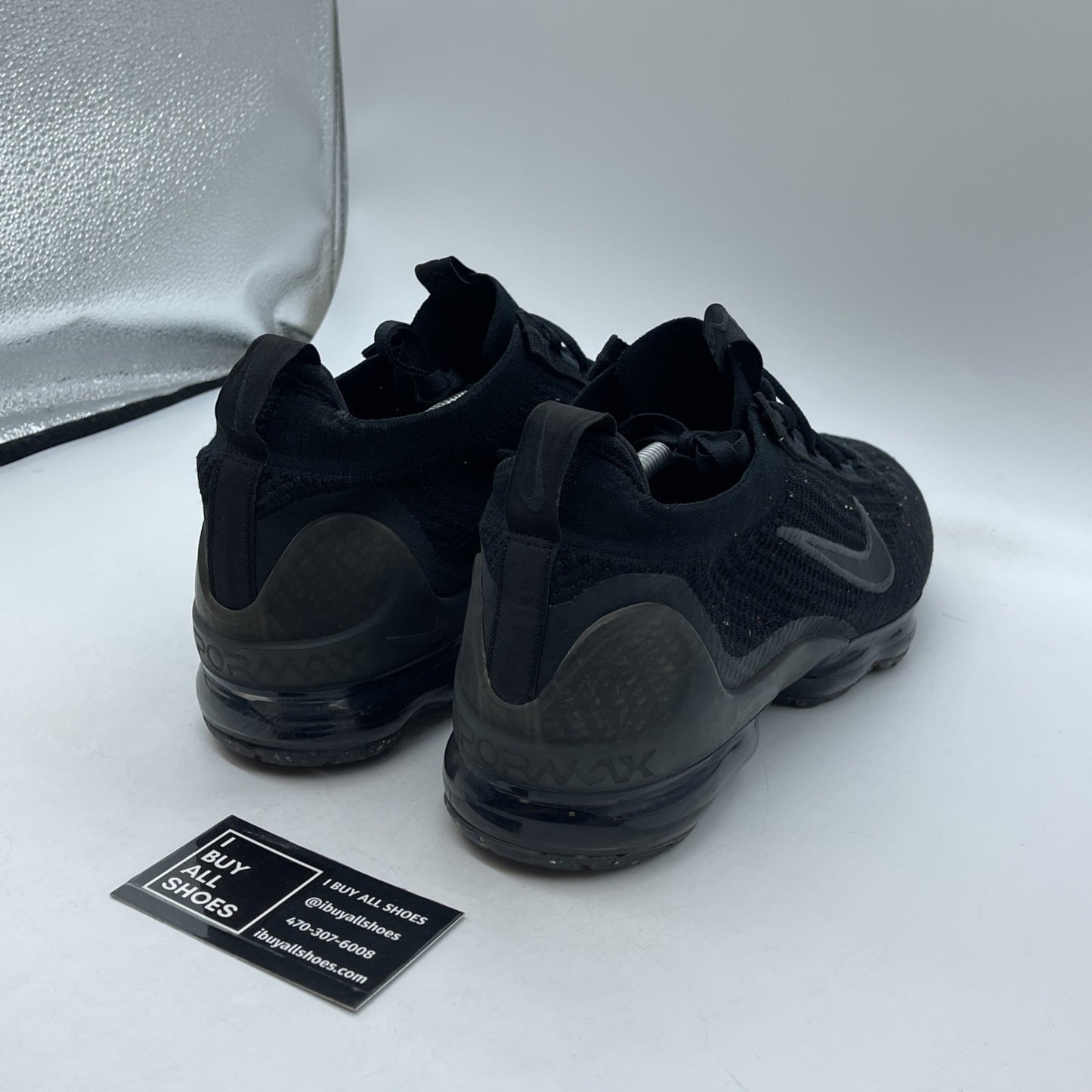 Size 12 - Nike Air VaporMax Flyknit 2021 Black Anthracite Suede (DH4084-001)
