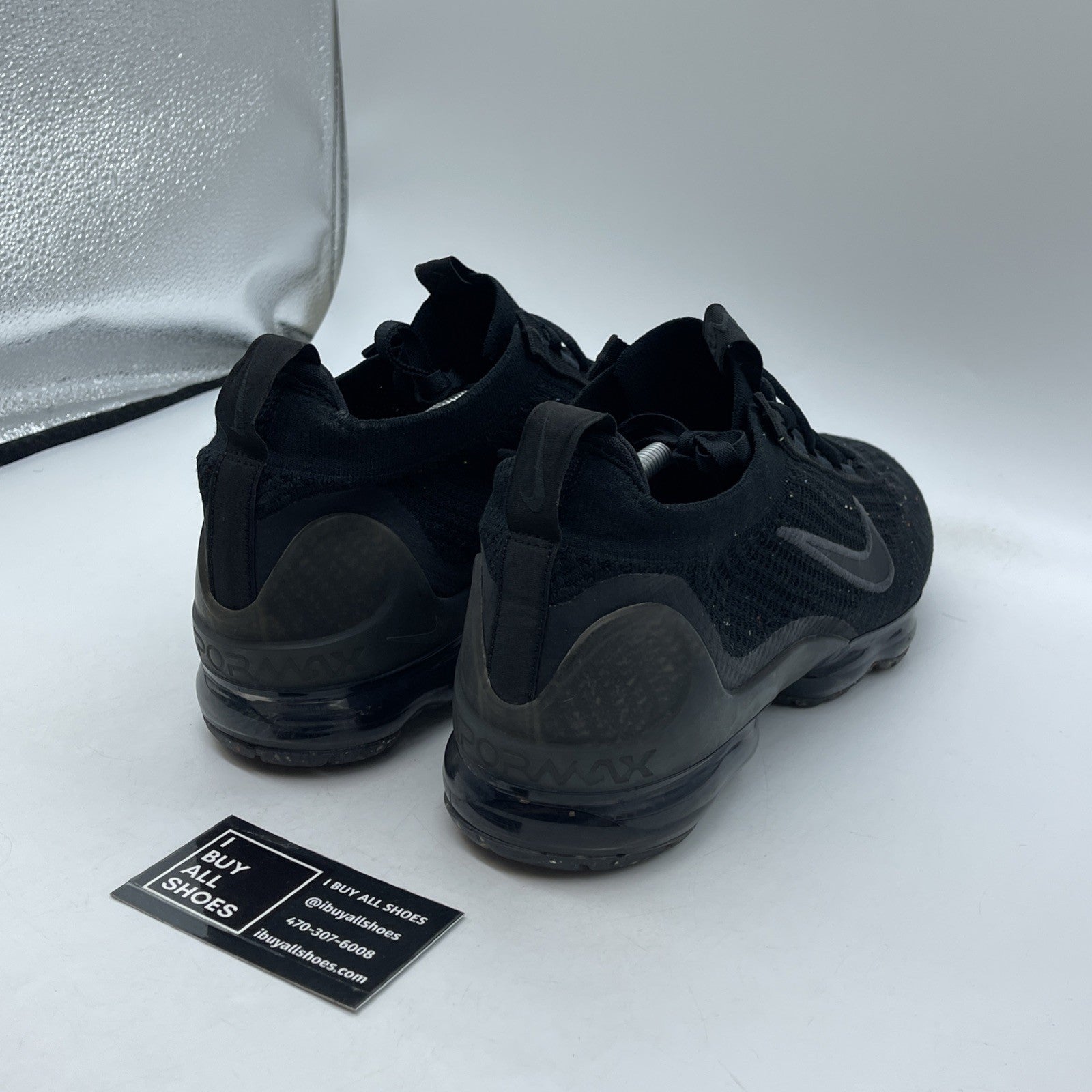 Size 12 - Nike Air VaporMax Flyknit 2021 Black Anthracite Suede (DH4084-001)