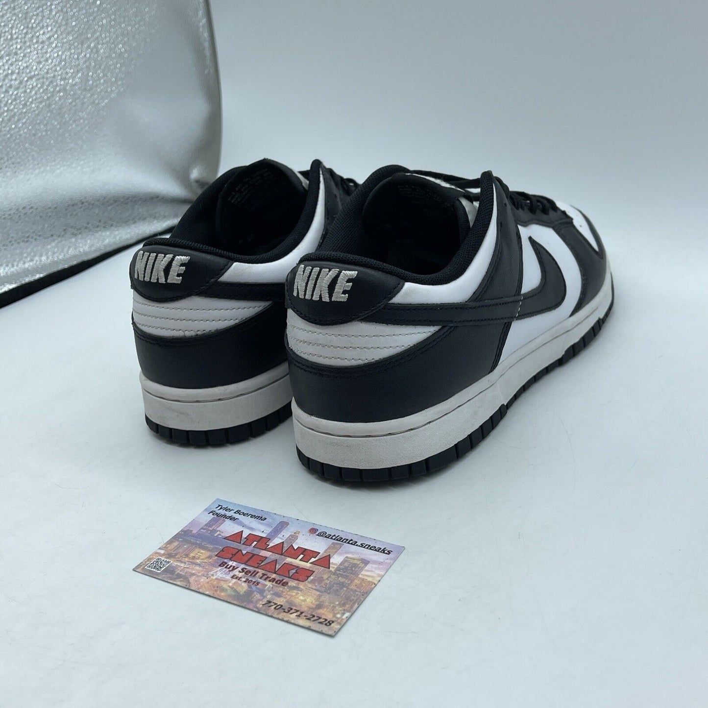 Size 8 - Nike Dunk Low Black White Leather (DD1391-100)