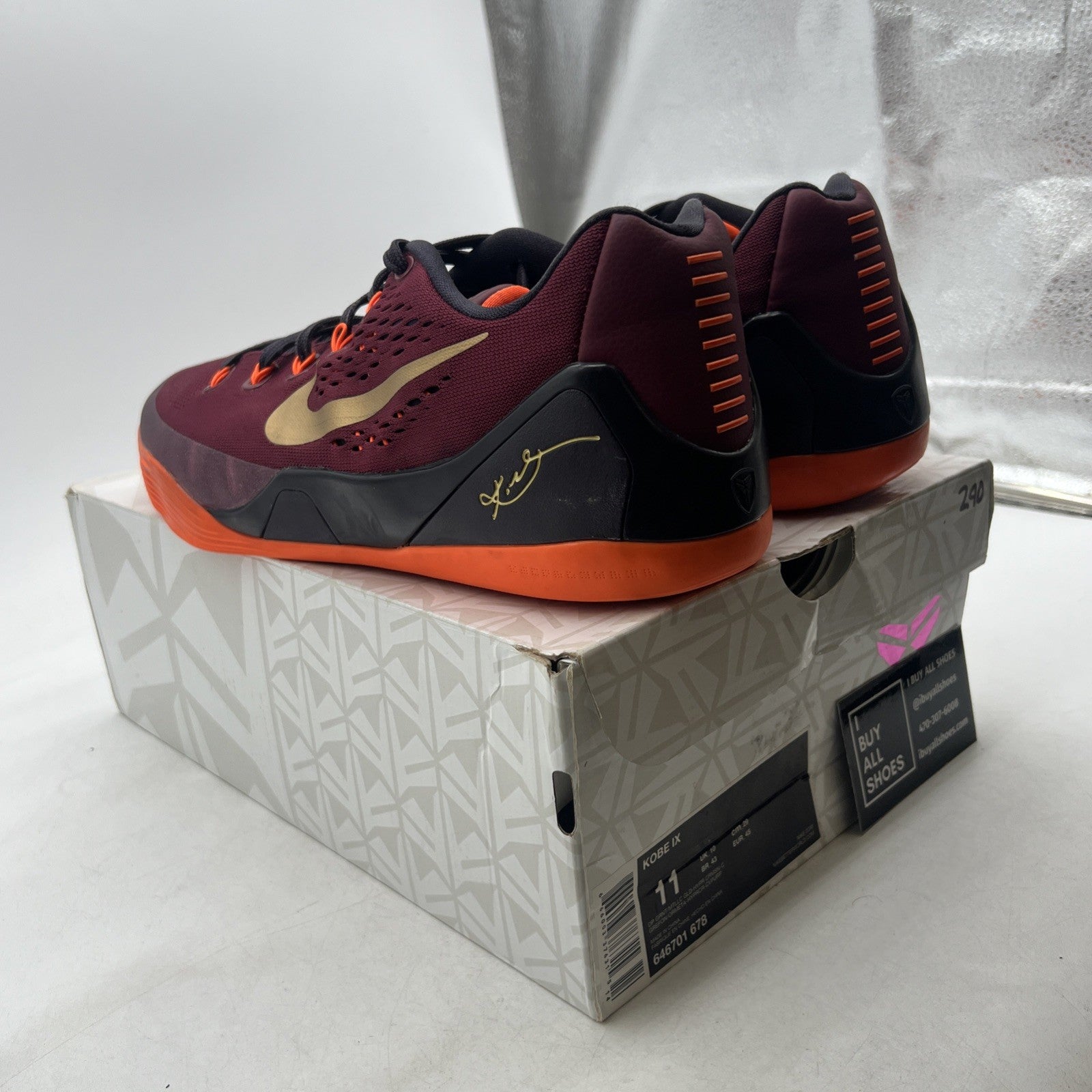 Size 11 - Nike Kobe 9 EM Deep Garnet (646701-678)