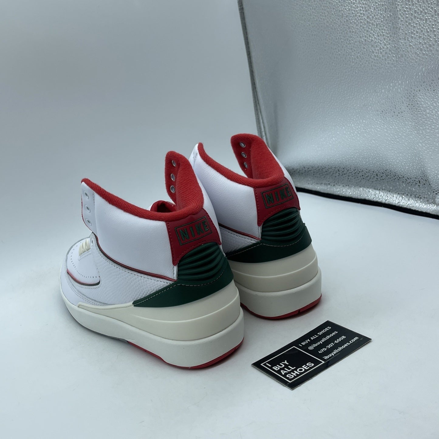 Size 10 - Air Jordan 2 Retro Origins White Green Red Leather (DR8884-101)