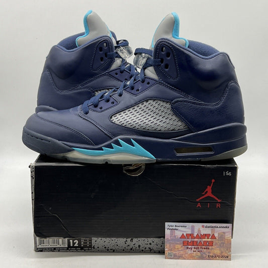 Size 12 - Air Jordan 5 Retro Pre-Grape Navy Blue Leather (136027-405)