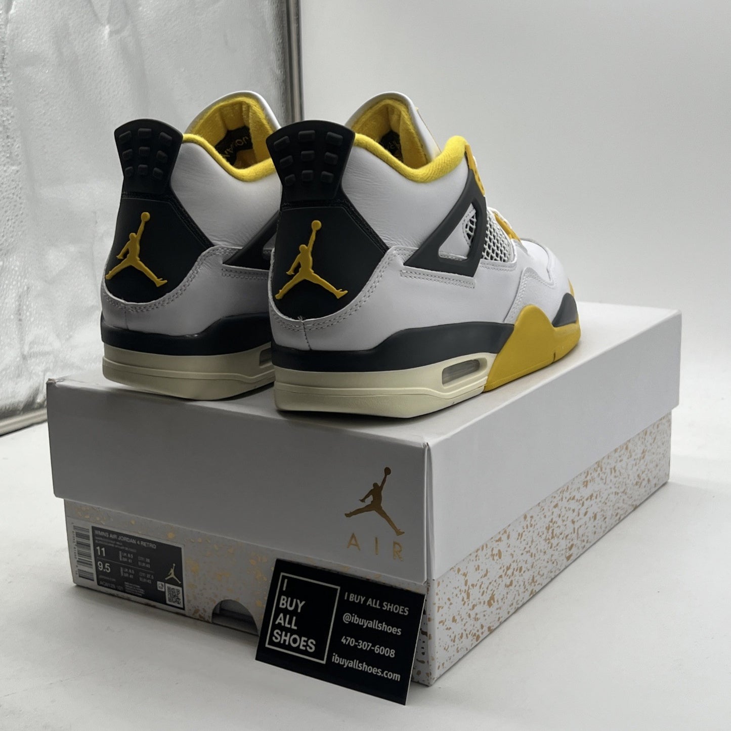 Size 11 - Air Jordan 4 Retro Vivid Sulfur W (AQ9129-101)