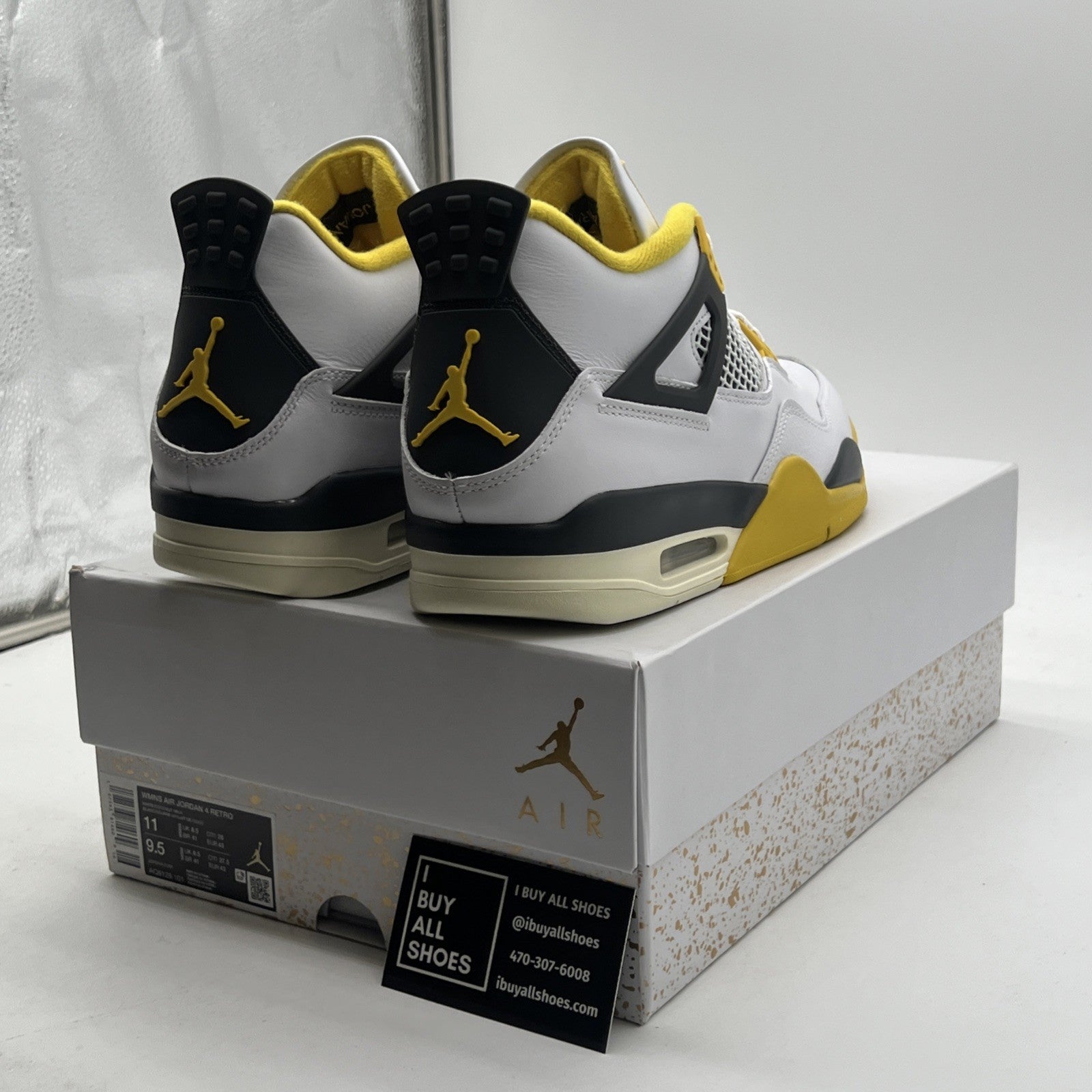 Size 11 - Air Jordan 4 Retro Vivid Sulfur W (AQ9129-101)
