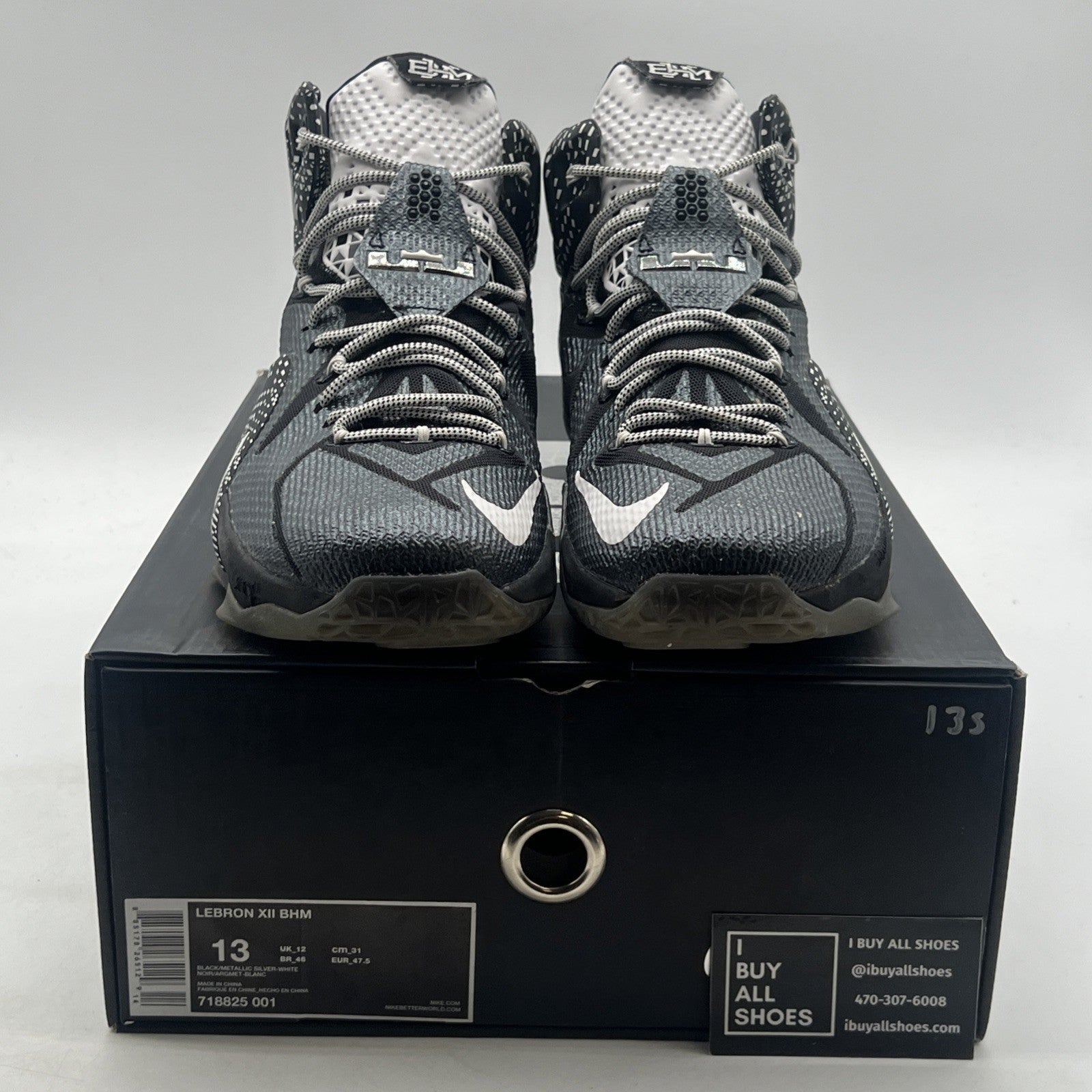 Size 13 - Nike LeBron 12 BHM - (718825-001)