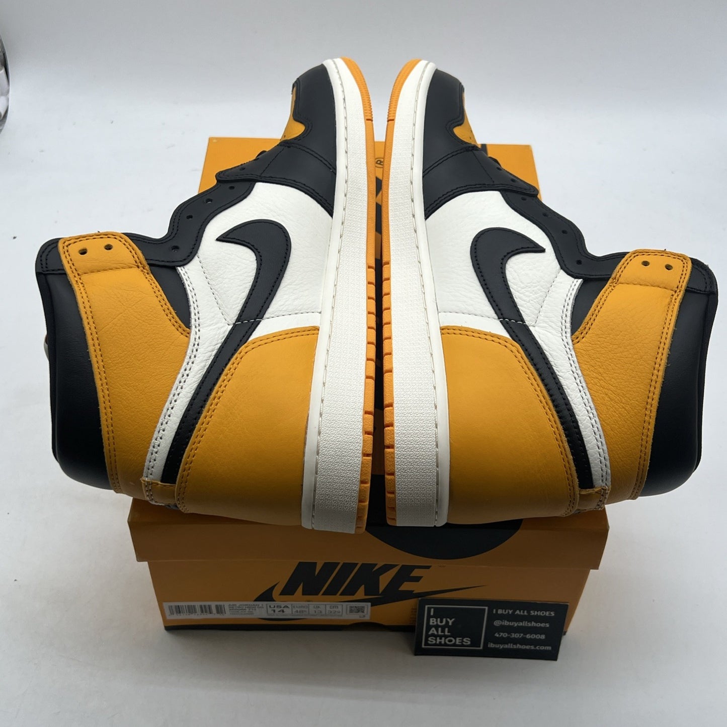 Size 14 - Air Jordan 1 Retro OG High Yellow Toe (555088-711)
