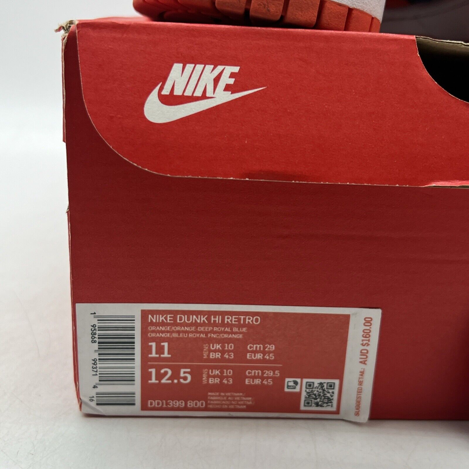 Size 11 - Nike Dunk High Knicks Blue Orange White Leather (DD1399-800)