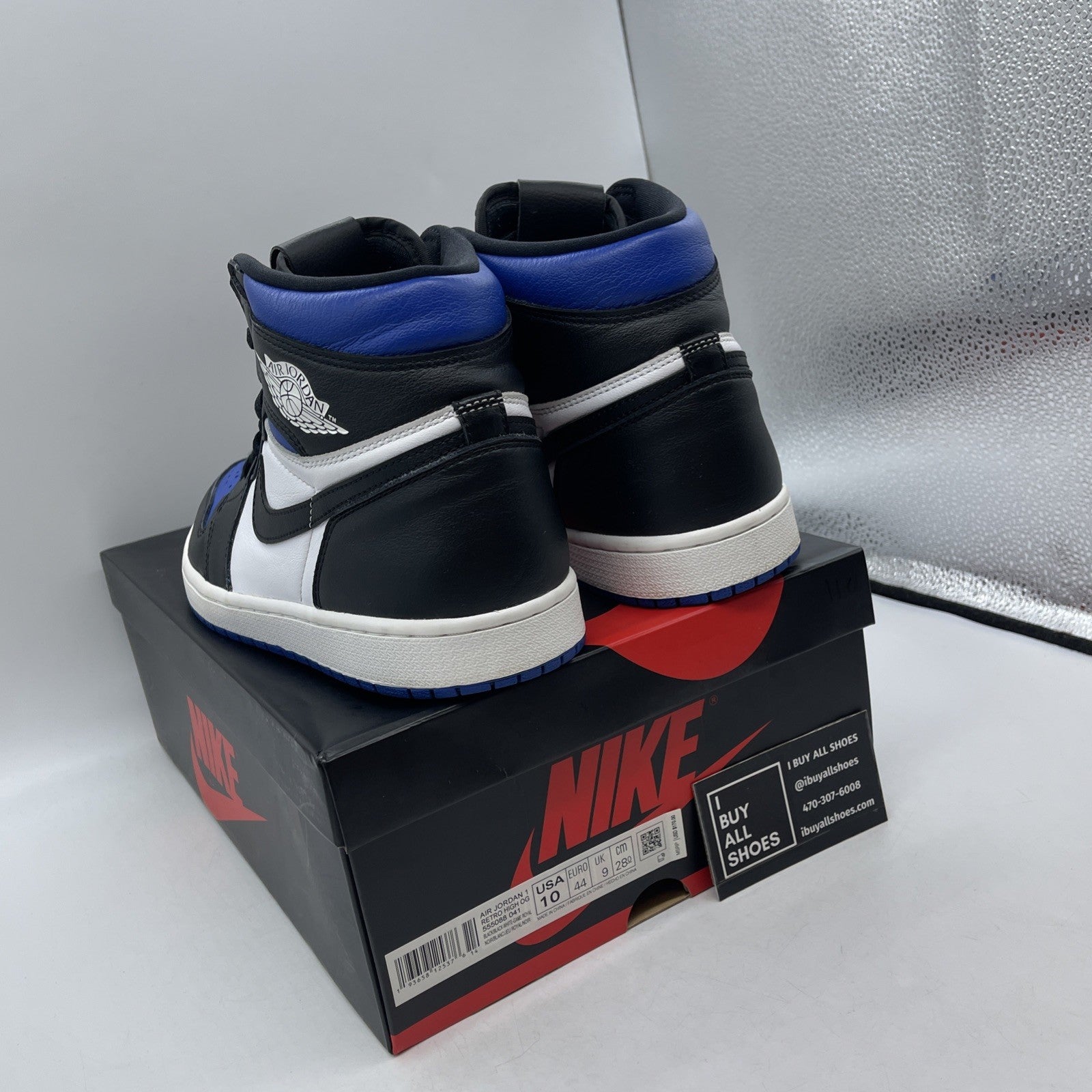 Size 10 - Air Jordan 1 Retro OG High Royal Toe (555088-041)