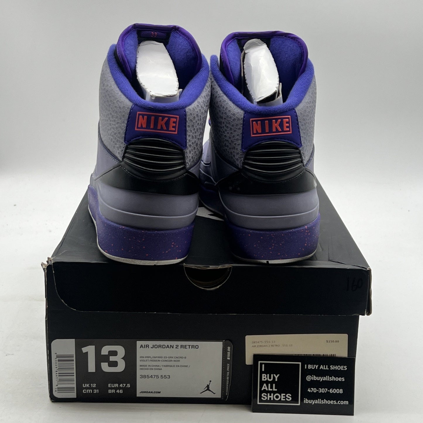 Size 13 - Air Jordan 2 Retro Iron Purple (385475-553)