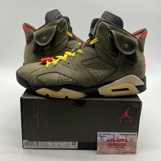 Size 10 - Jordan 6 Retro x Travis Scott Mid Olive (CN1084-200)