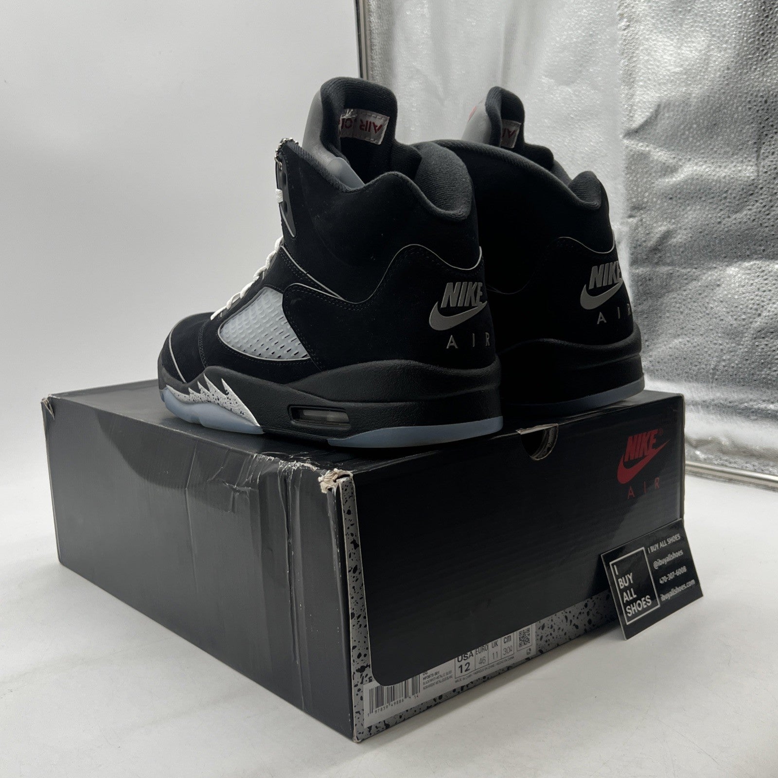 Size 12 - Air Jordan 5 Retro OG Black Metallic Reimagined (HF3075-001)
