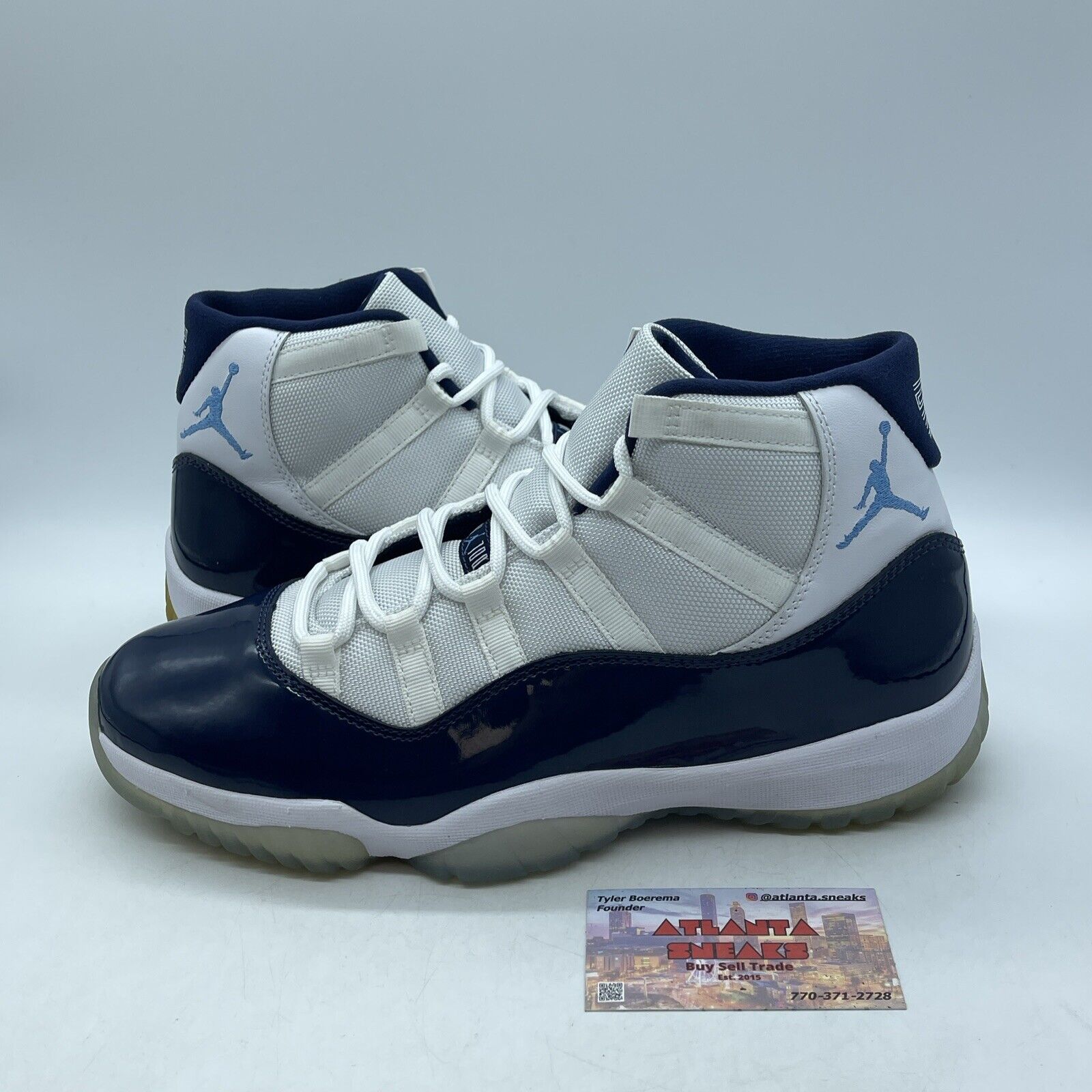 Size 11 - Jordan 11 Retro High Win Like '82 Blue White Leather (378037-123)