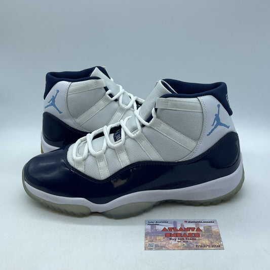 Size 11 - Jordan 11 Retro High Win Like '82 Blue White Leather (378037-123)