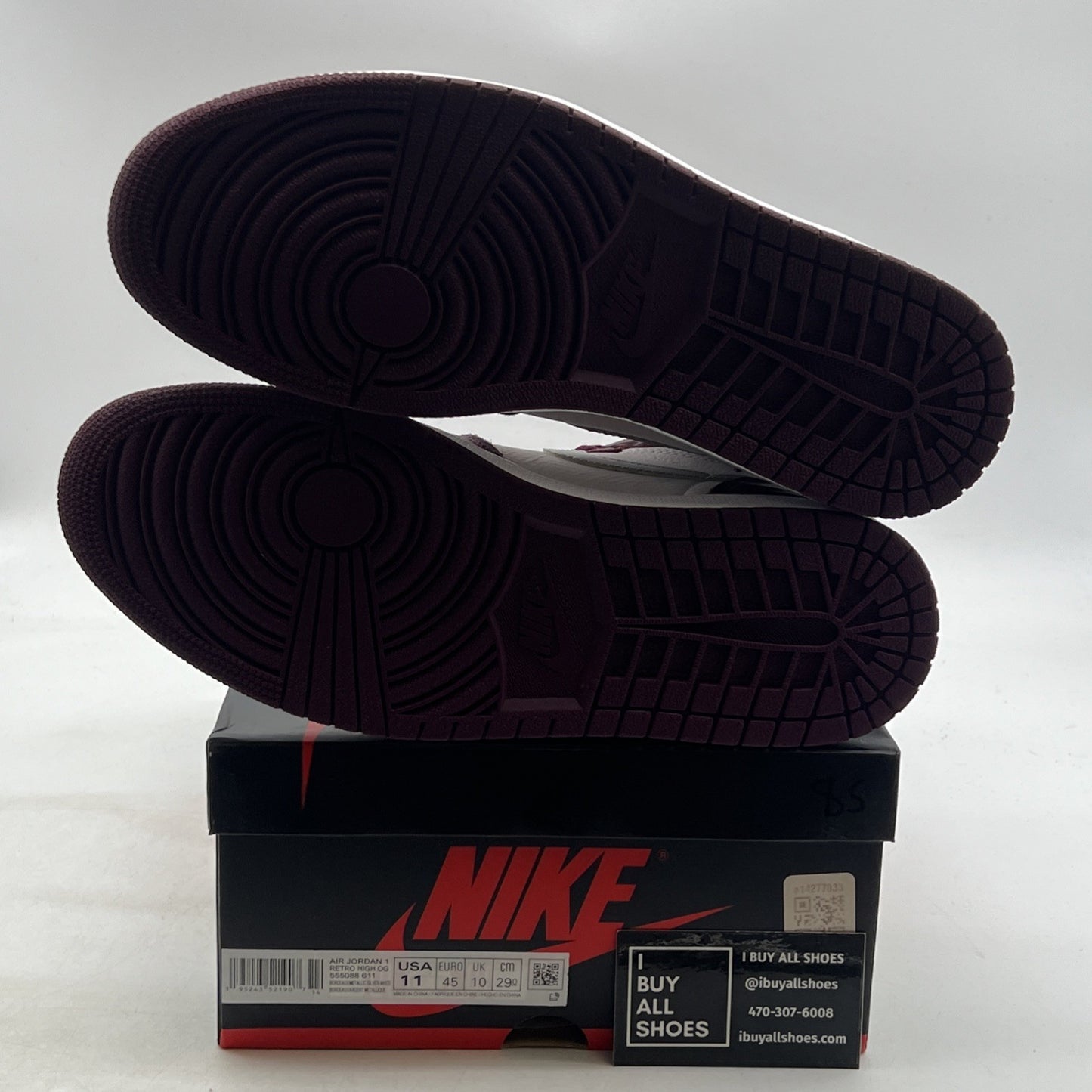 Size 11 - Air Jordan 1 Retro High OG Bordeaux (555088-611)