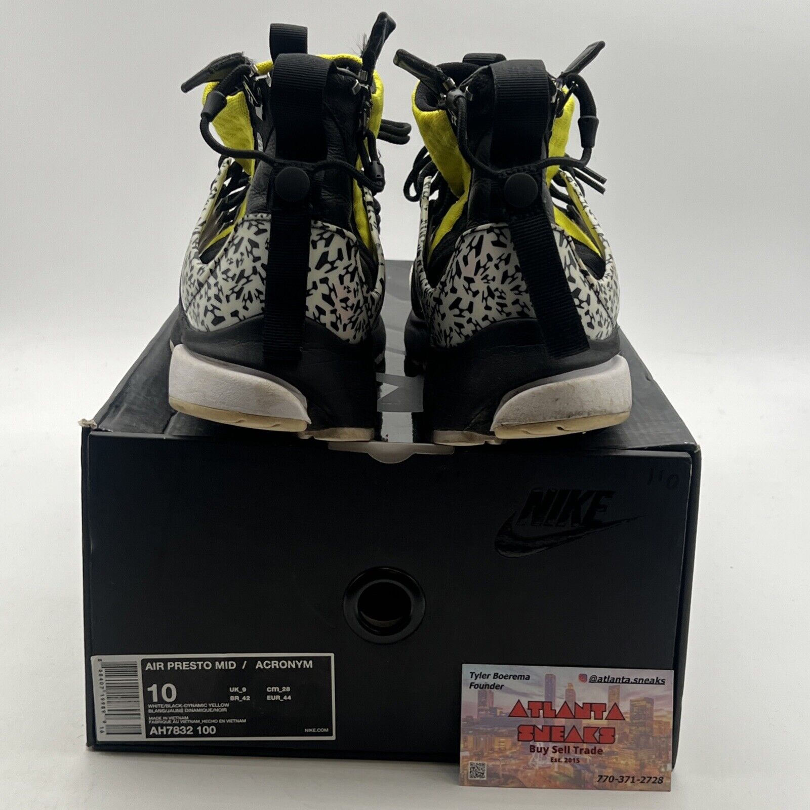 Size 10 - Nike Acronym x Air Presto Mid Dynamic Yellow (AH7832-100)