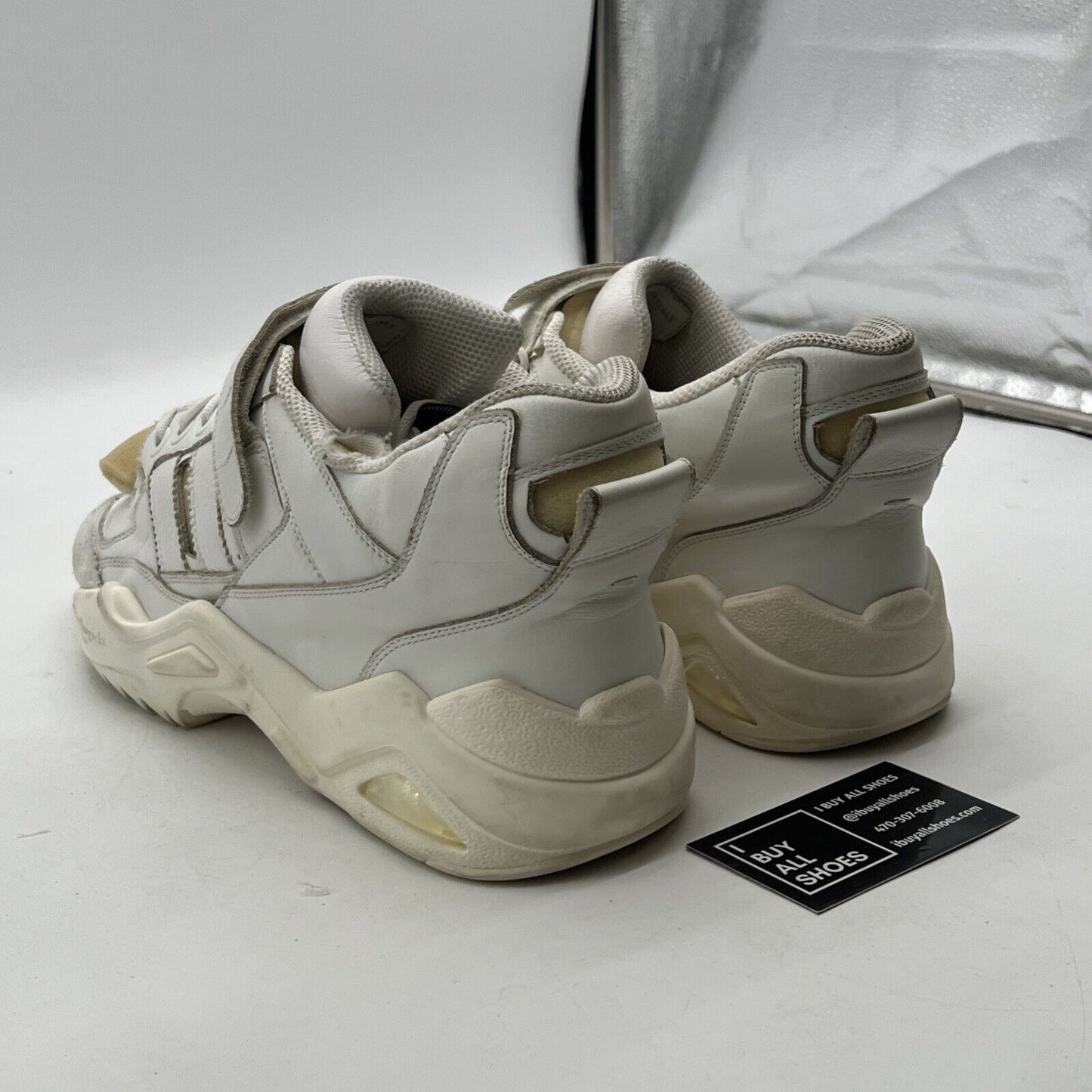 Size 10.5 - Maison Martin Margiela Retro Fit Mid Top Chunky White Distressed