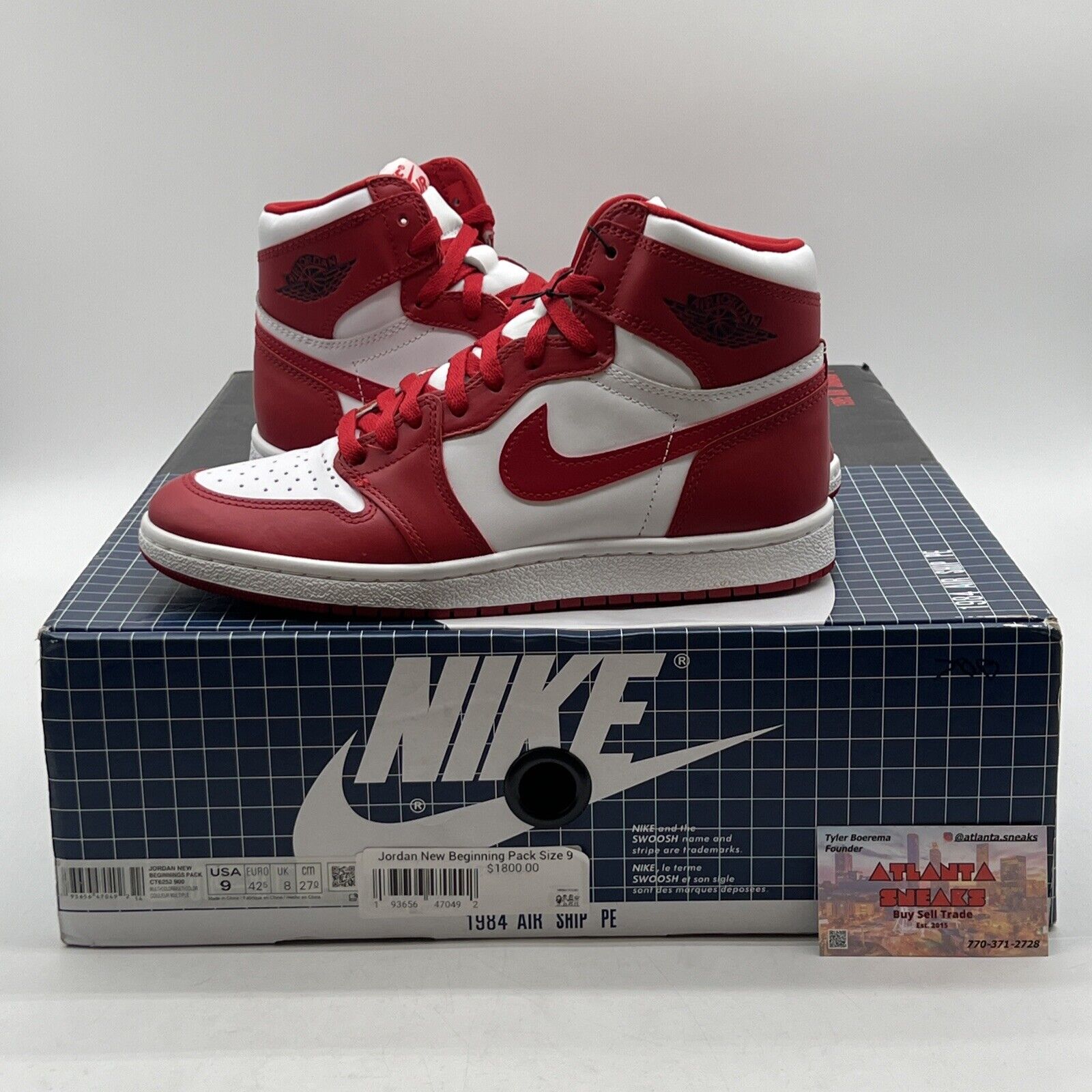 Size 9 - Air Jordan 1 Retro '85 OG High New Beginnings Red White (CQ4921-601)