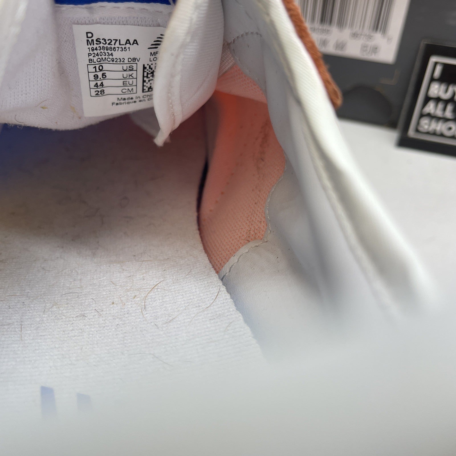 Size 10 - New Balance 327 Marine Blue Orange (MS327LAA)