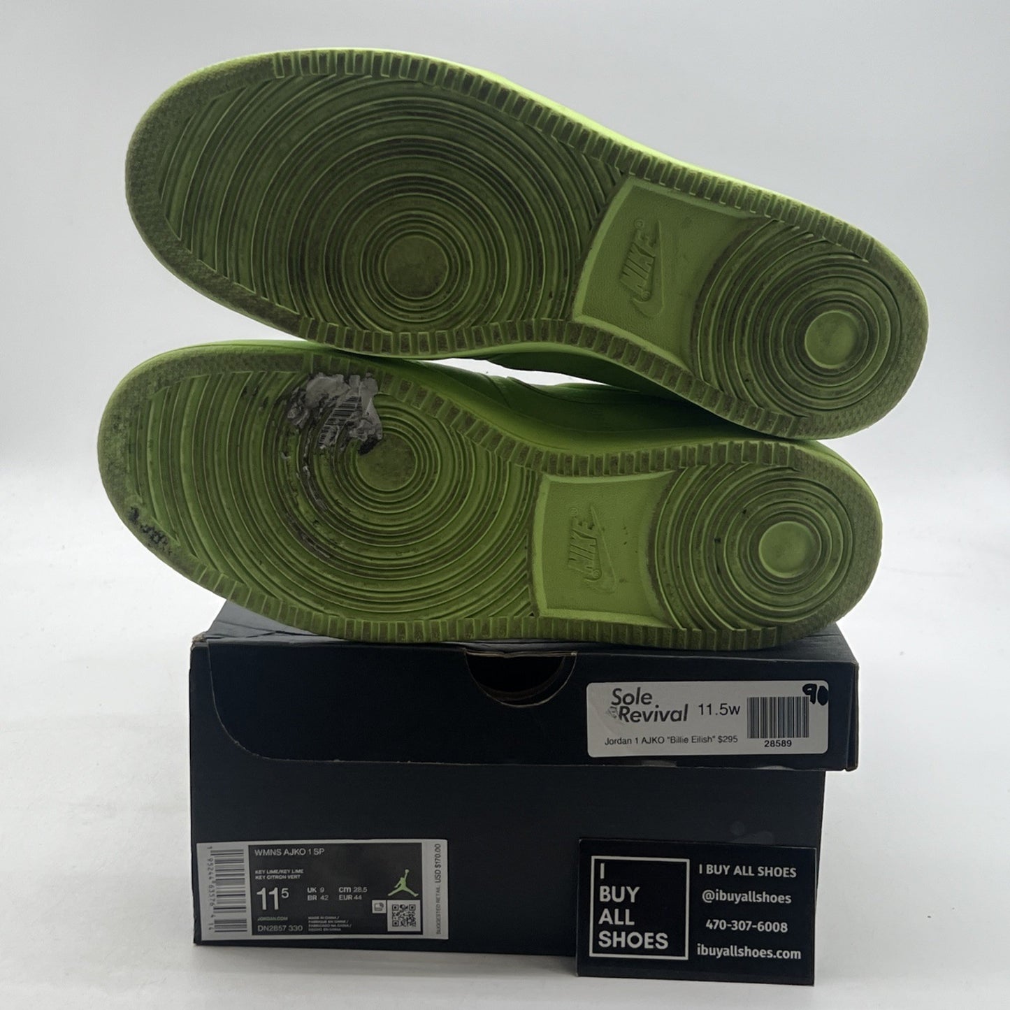 Size 11.5 - Billie Eilish x Air Jordan 1 KO Volt W (DN2857-330)