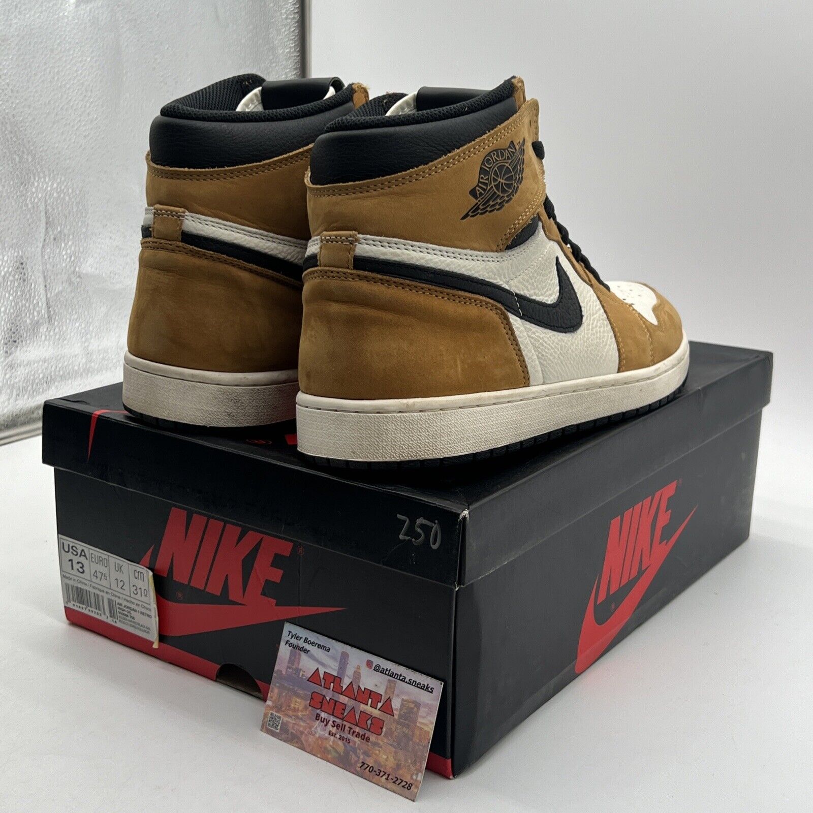 Size 13 - Jordan 1 Retro High OG Rookie of the Year 2018 Black White 555088-700