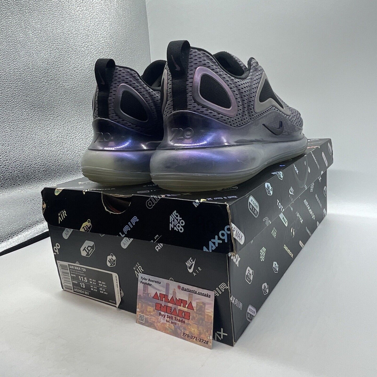 Size 11.5 - Nike Air Max 720 Northern Lights Night Purple Black (AO2924-001)