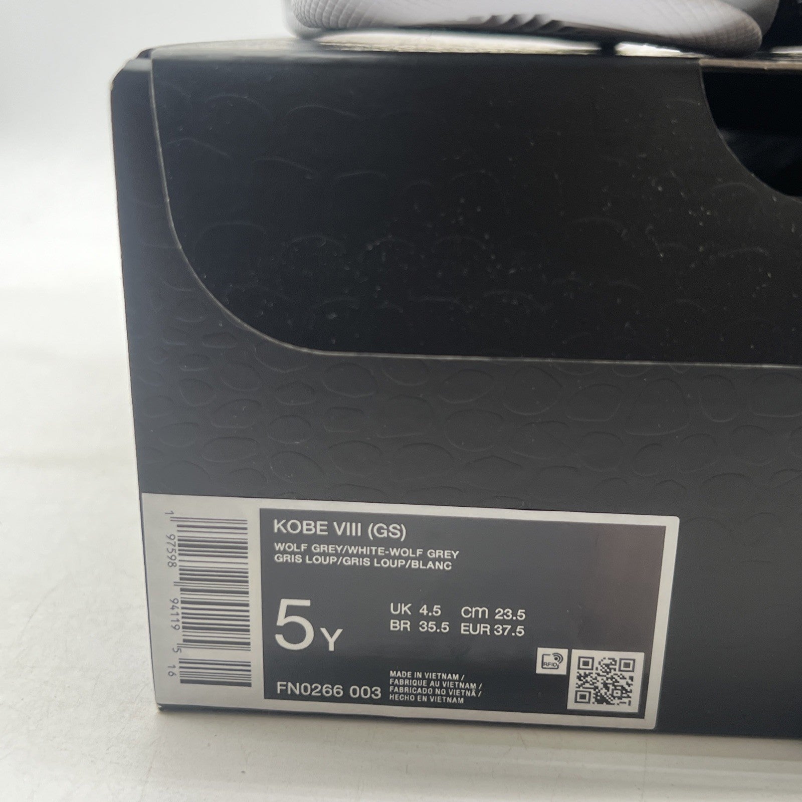 Size 5Y -  Nike Kobe 8 Protro Low White Metallic Gold (FN0266-003)