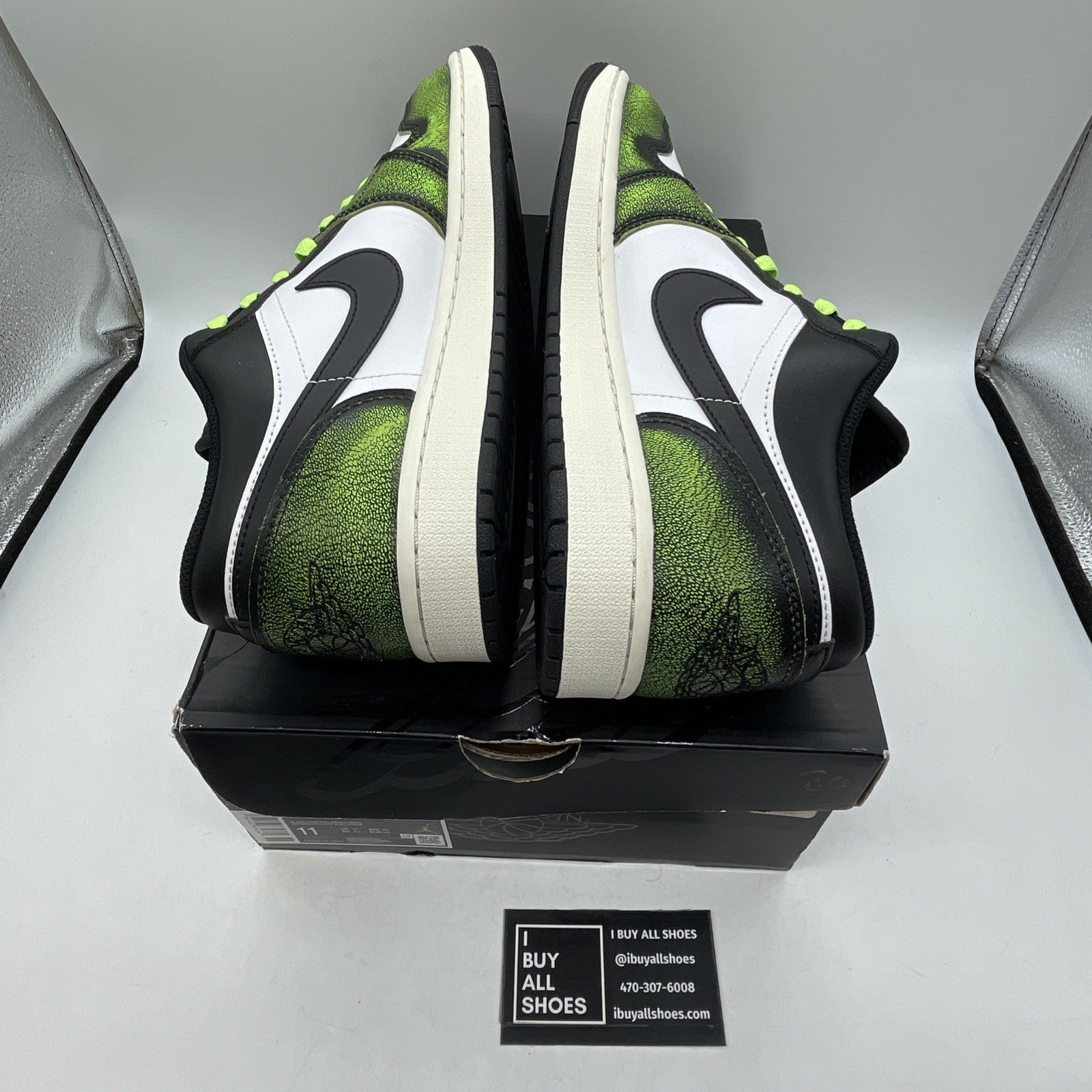 Size 11 - Air Jordan 1 SE Low Wear-Away Electric Green (DN3705-003)