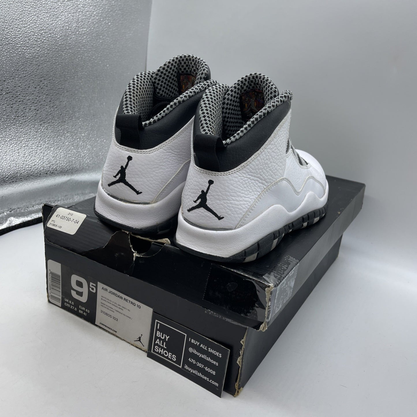 Size 9.5 - Air Jordan 10 Retro 2013 Steel (310805–103)