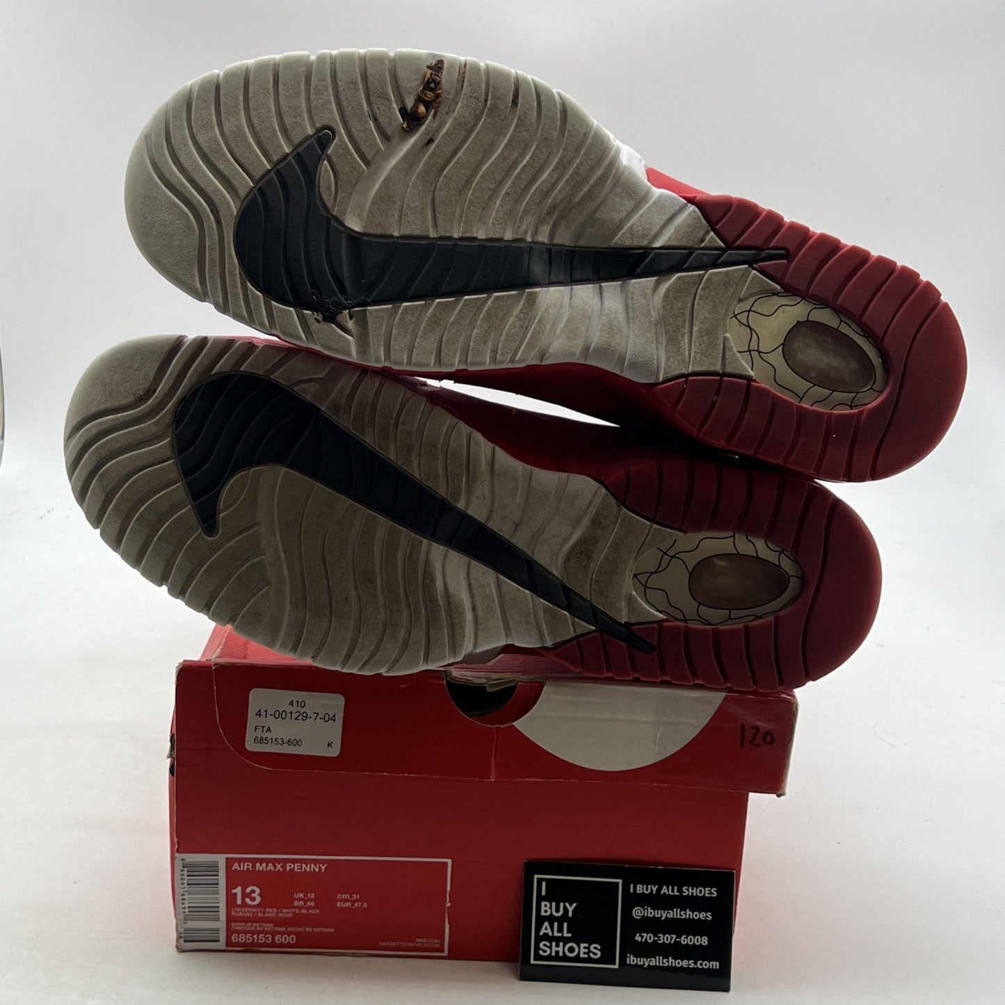 Size 13 - Nike Air Max Penny 1 University Red (685153-600)