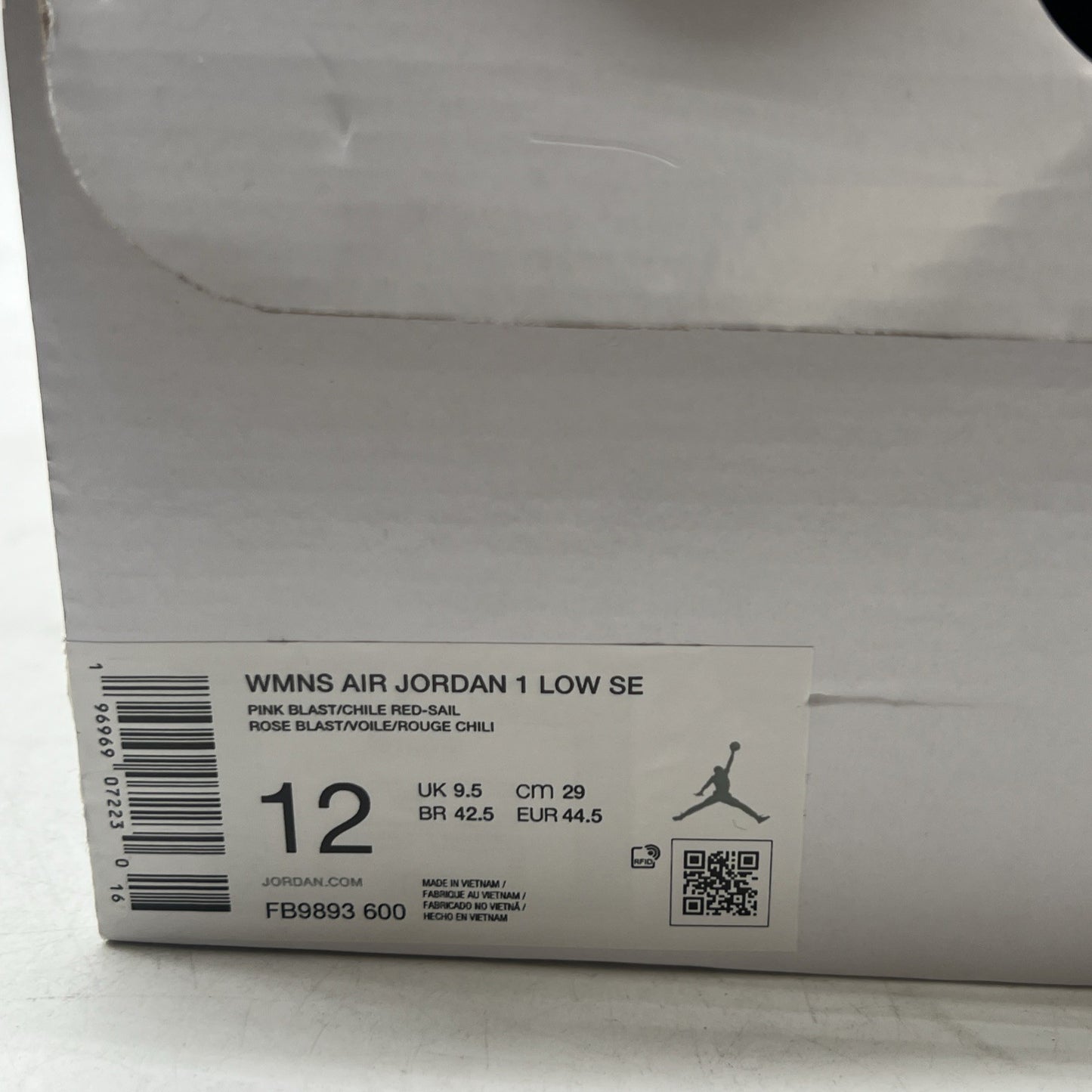 Size 12 - Air Jordan 1 SE Low Pink Blast W (FB9893-600)