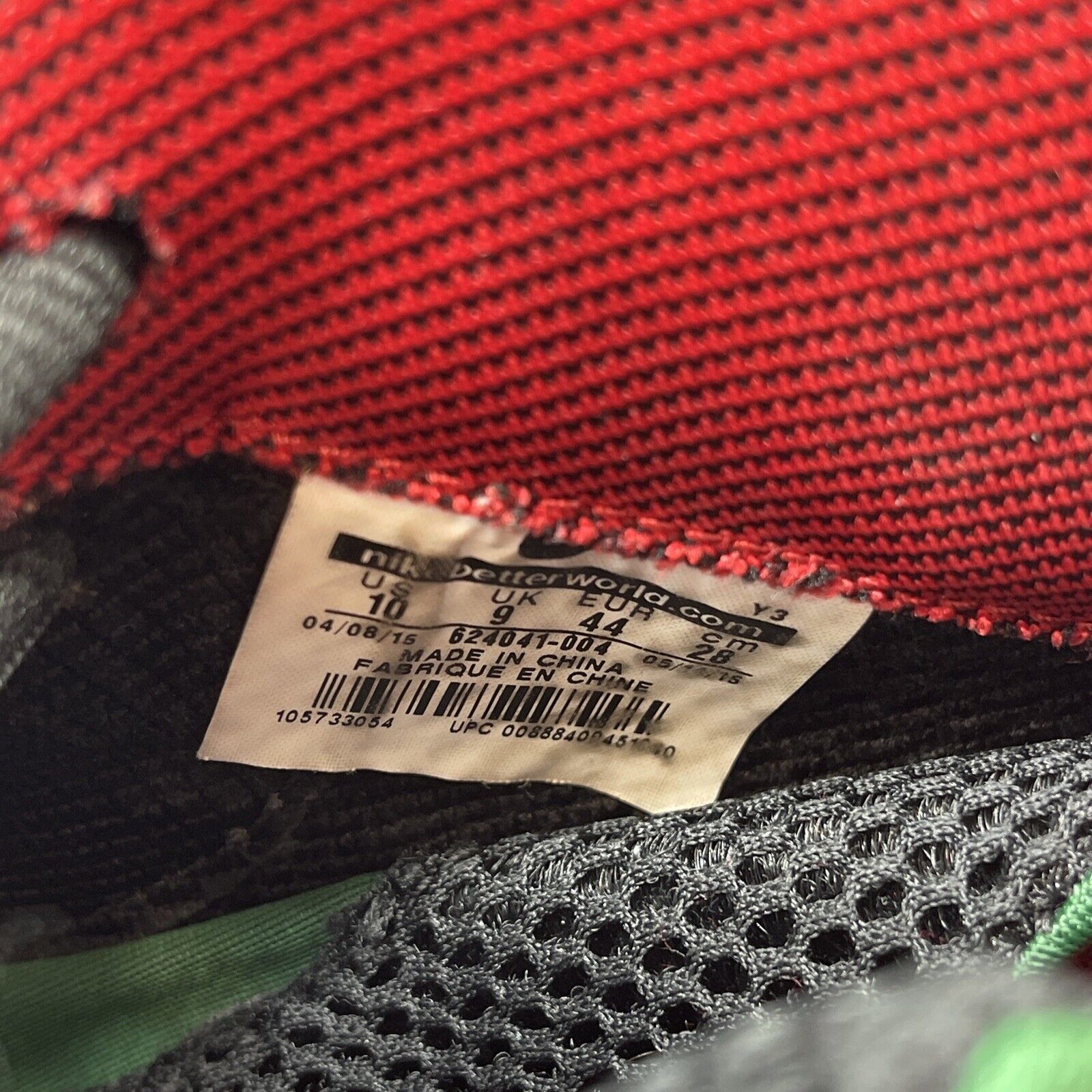 Size 10 - Nike Foamposite Pro Gucci - Black Green Red Leather (624041-004)