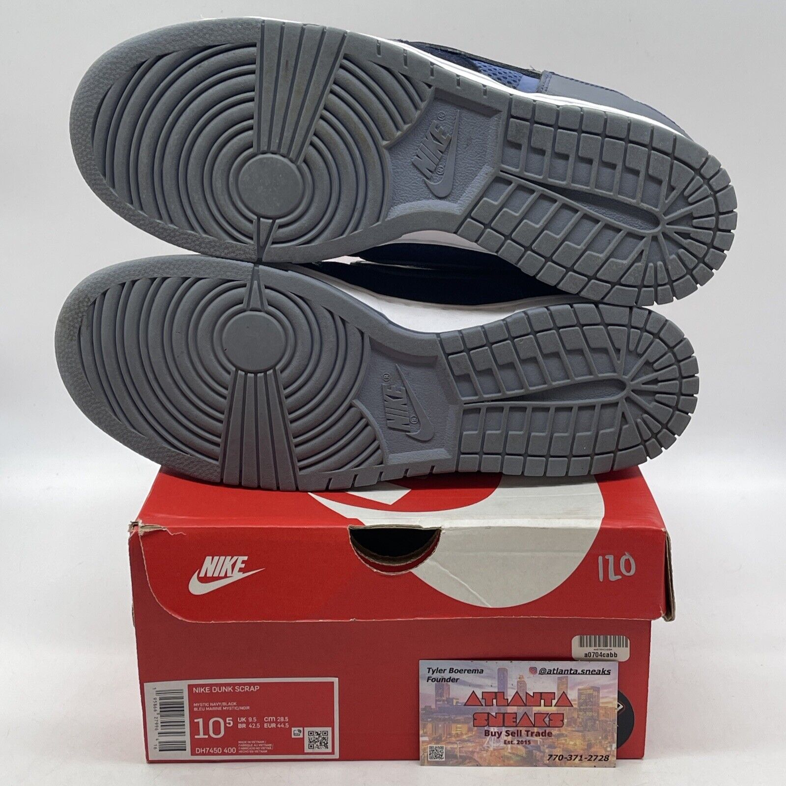 Size 10.5 - Nike Dunk Scrap Low Deep Royal Blue White Leather Suede (DH7450-400)