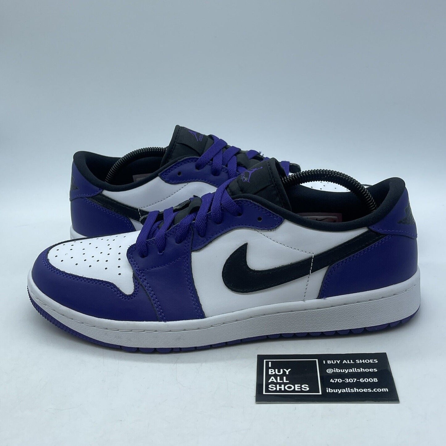 Size 11 - Air Jordan 1 Golf Low Court Purple White Black Leather (DD9315-105)