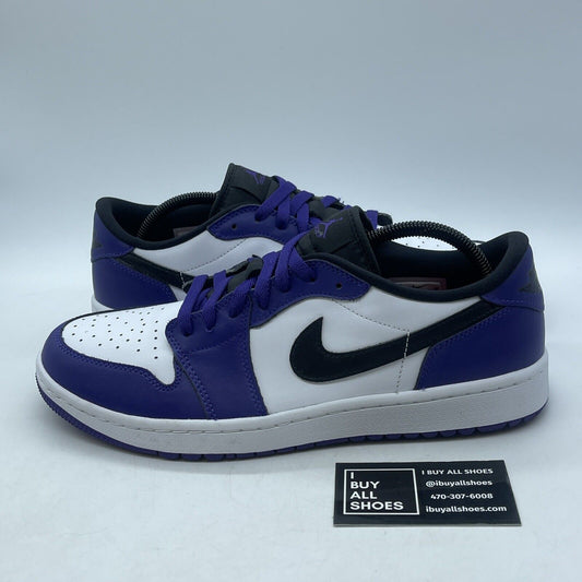 Size 11 - Air Jordan 1 Golf Low Court Purple White Black Leather (DD9315-105)