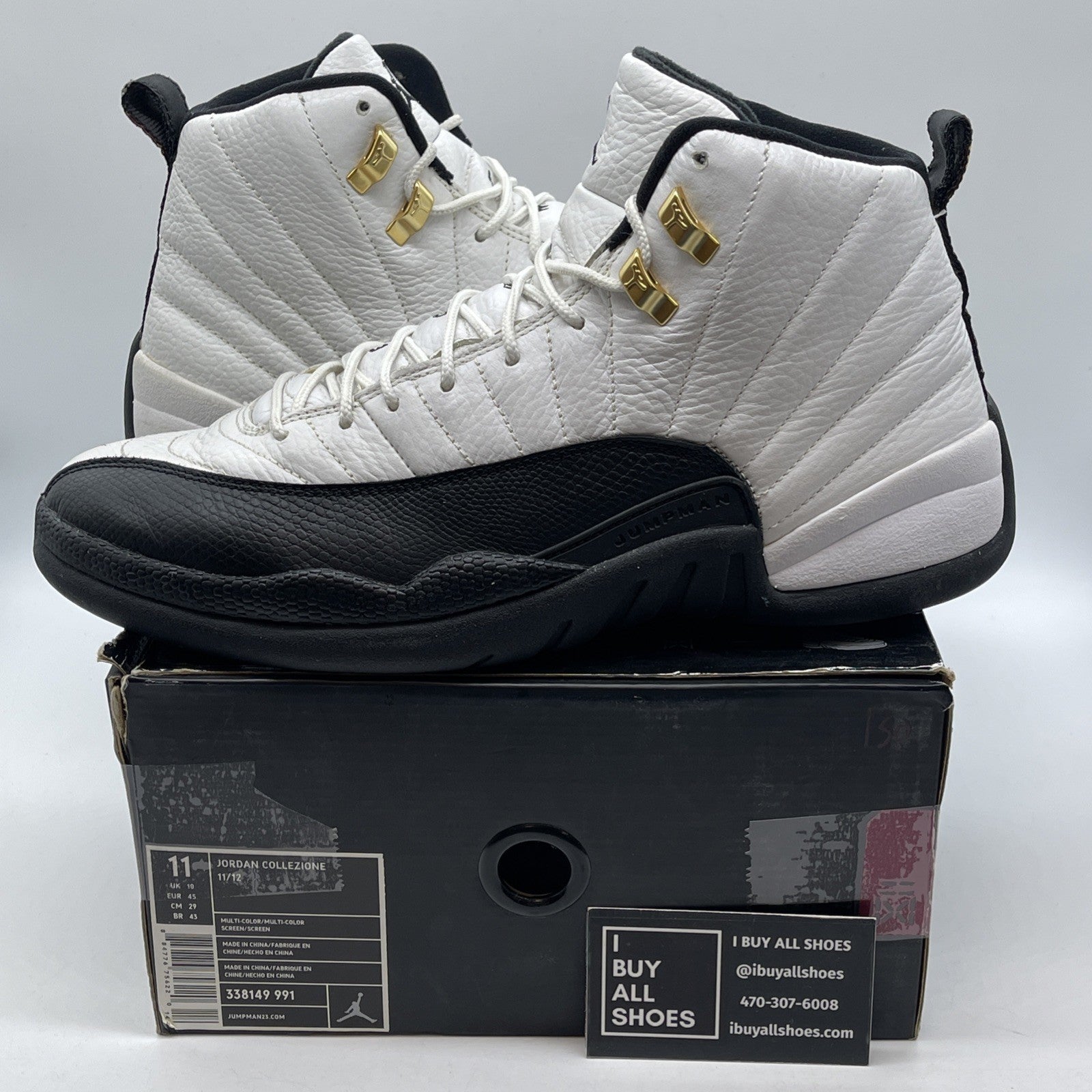 Size 11 - Air Jordan 12 Retro Countdown Pack White Black Suede (130690-109)