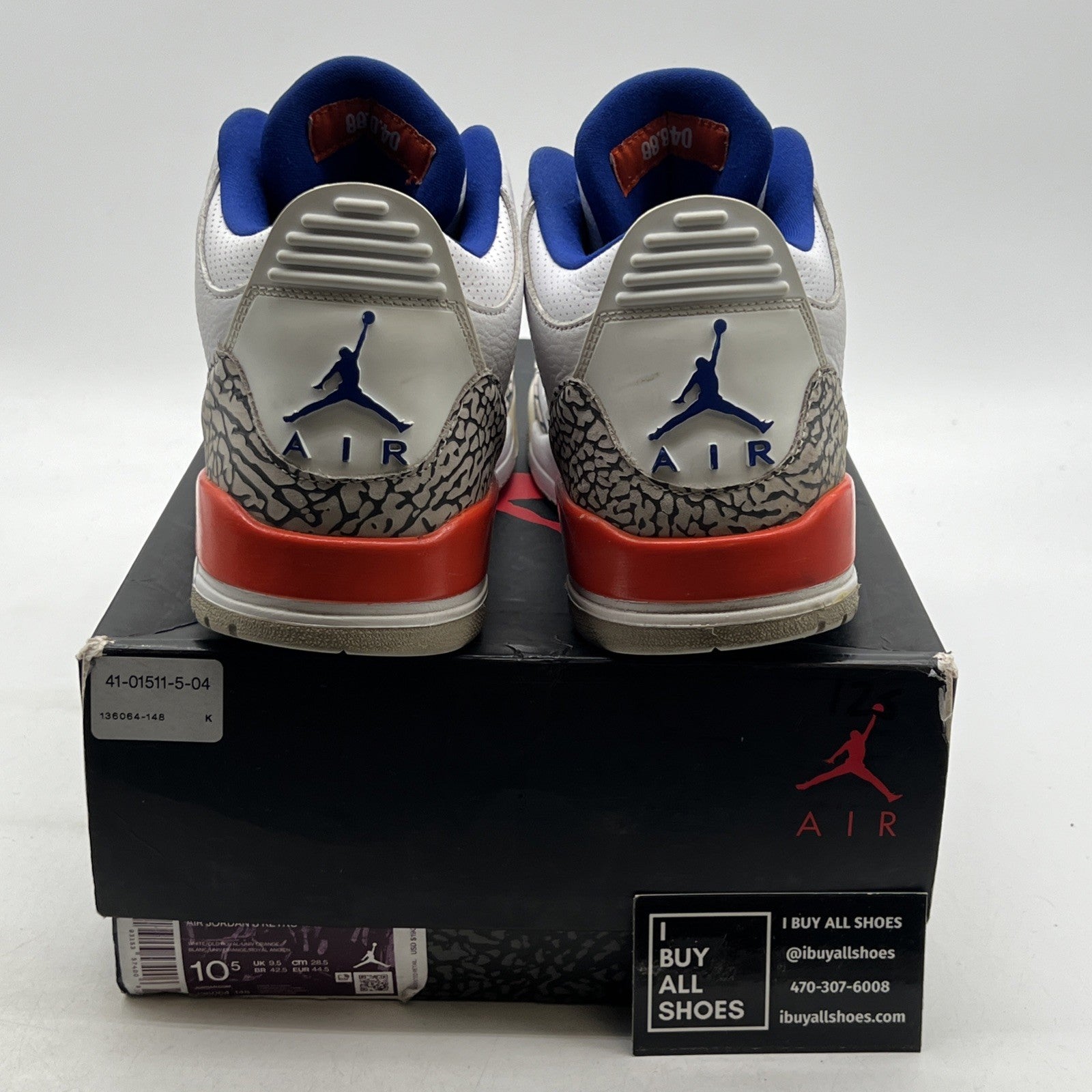 Size 10.5 - Air Jordan 3 Retro Knicks (136064-148)