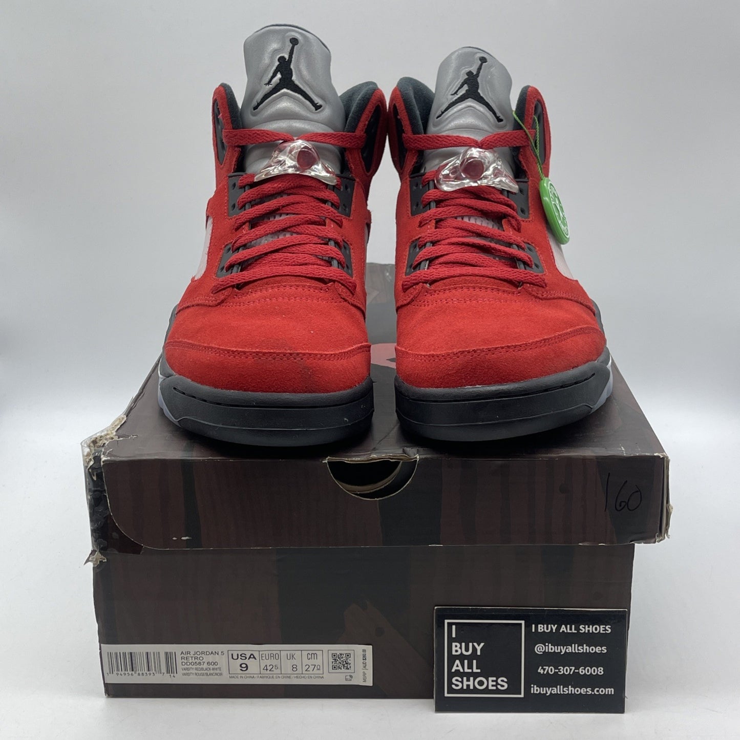 Size 9 - Jordan 5 Retro Mid Raging Bull Red Black Grey Suede (DD0587-600)