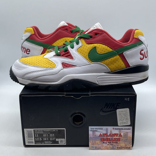 Size 11 - Supreme x Air Cross Trainer 3 Low White University Gold (CJ5291-100)