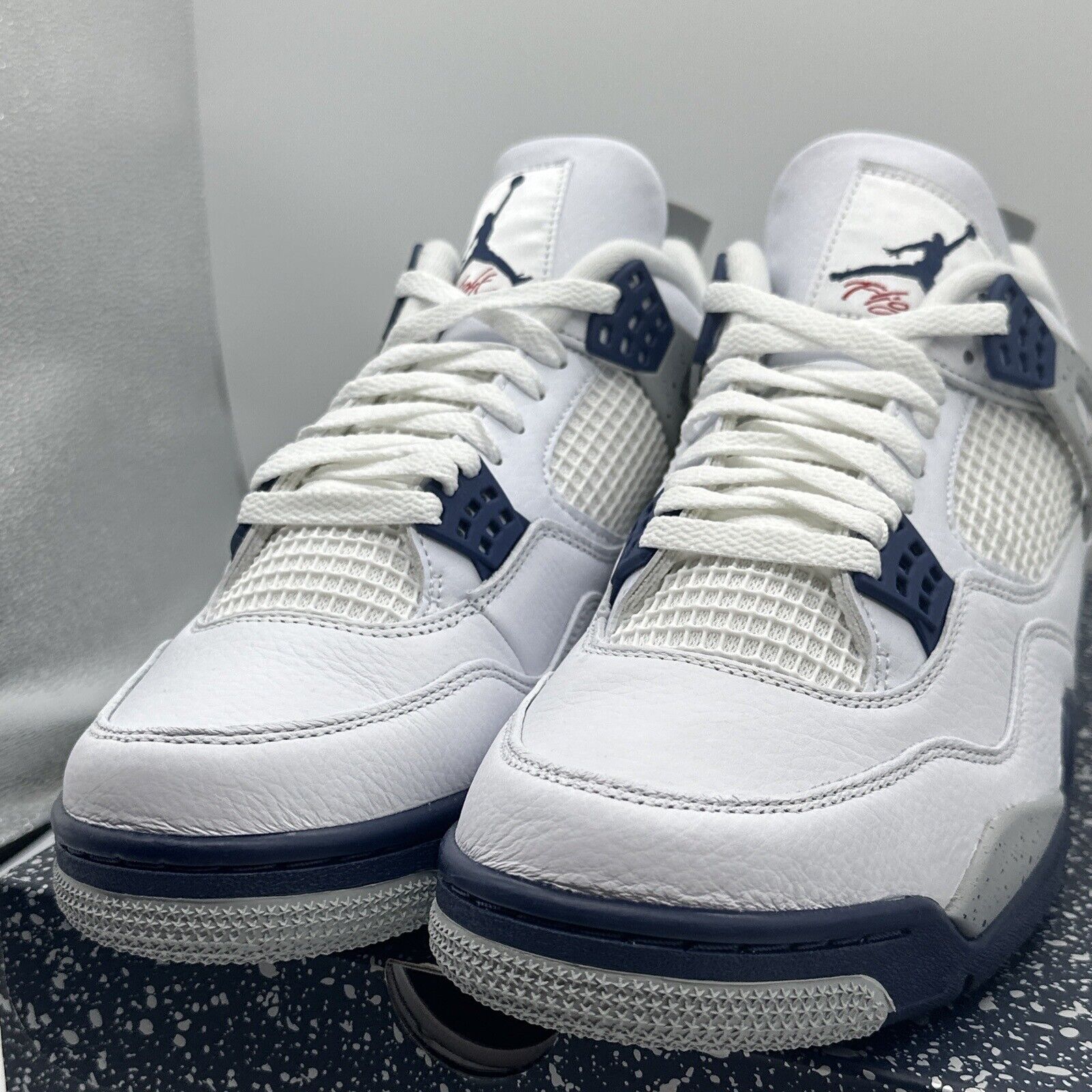 NIKE Jordan 4 Retro Shoes Unisex Size - Us M10 W11.5 White Dh6927  Midnight Navy