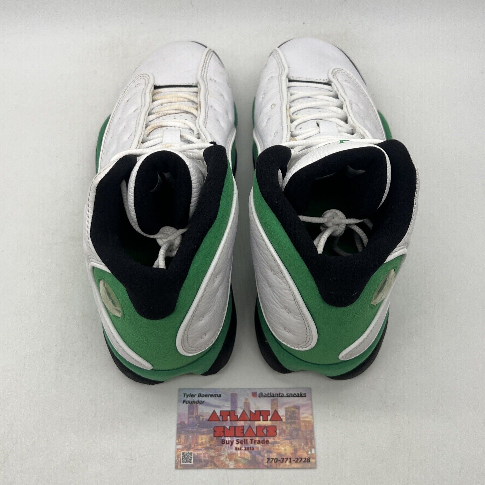 Size 8.5 - Jordan 13 Retro Lucky Green 2020 - White Green Leather (DB6537-113)
