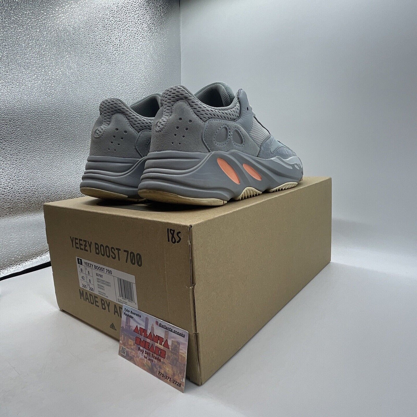 Size 8.5 - adidas Yeezy Boost 700 V1 Inertia Blue White Orange (EG7597)