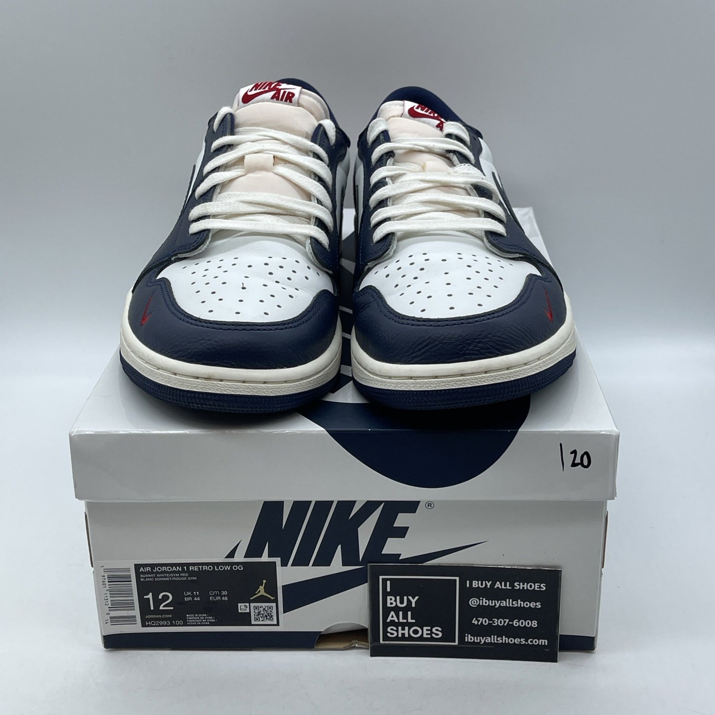 Size 12 - Air Jordan 1 Retro OG Low Howard University (HQ2993-100)