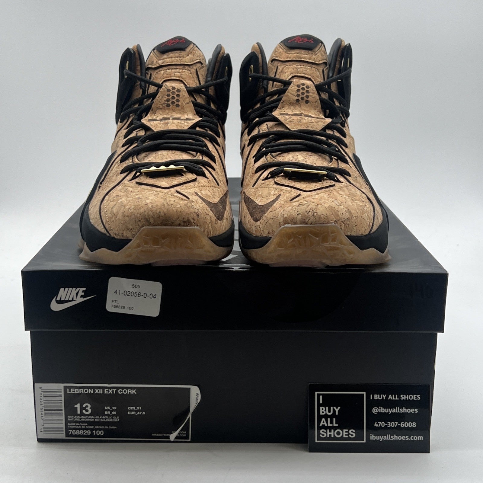 Size 13 - Nike LeBron 12 EXT Cork (768829-100)