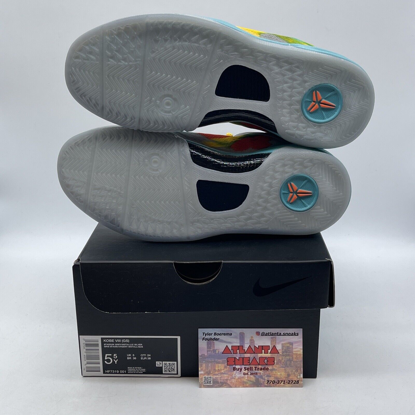 Size 5.5Y - Nike Kobe 8 Protro 2024 Venice Beach Yellow Blue Orange (HF7319-001)