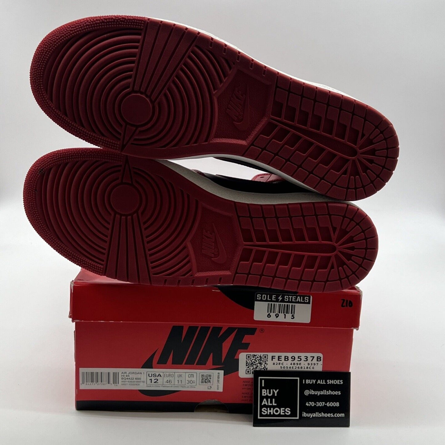 Size 12 - Jordan 1 Retro High 85 Varsity Red 2020 (BQ4422-600)