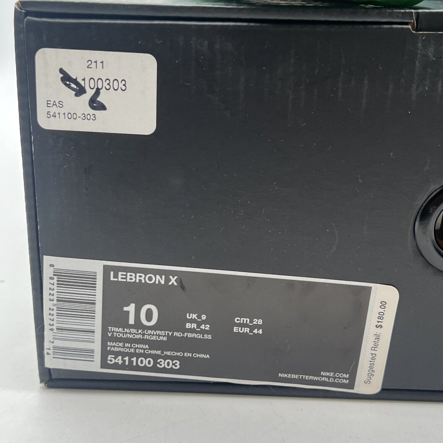 Size 10 - Nike LeBron 10 Cutting Jade (541100-303)