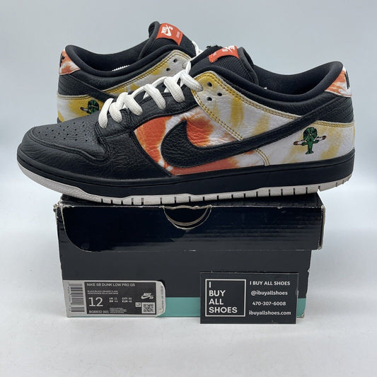 Size 12 - Nike Dunk SB Low Tie-Dye Raygun Black White Leather (BQ6832-001)